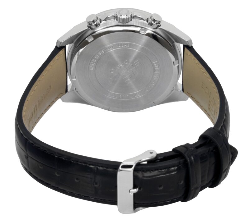 Casio Edifice Analog Standard Chronograph Leather Strap Salmon Dial Quartz EFV-610EL-5A 100M Men's Watch