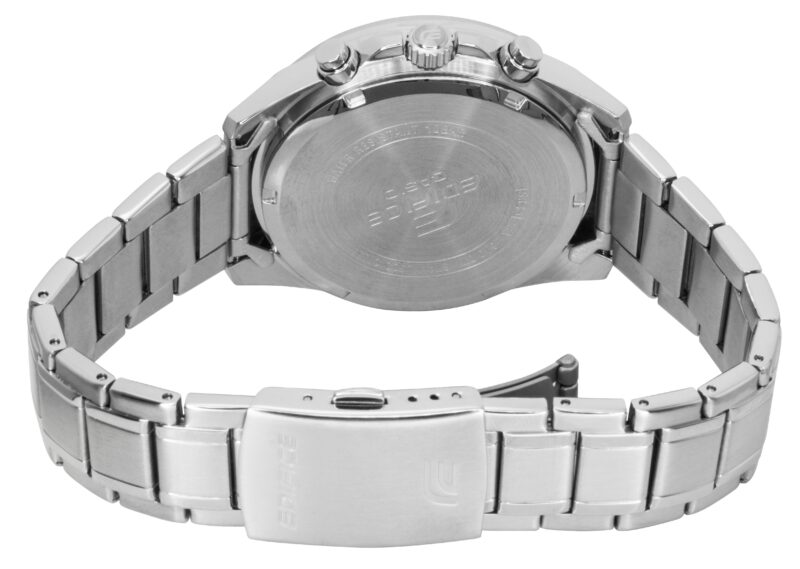 Casio Edifice Analog Standard Chronograph Stainless Steel Turquoise Dial Quartz EFV-610DE-2A 100M Men's Watch