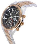 Casio Edifice Black Dial Two Tone Quartz EFR-S572GS-1A EFRS572GS-1 100M Men's Watch