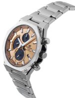 Casio Edifice Slim Line Analog Chronograph Stainless Steel Copper Dial Solar EFS-S570D-5A 100M Men's Watch