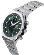 Casio Edifice Slim Line Analog Chronograph Stainless Steel Green Dial Solar EFS-S570D-3A 100M Men's Watch