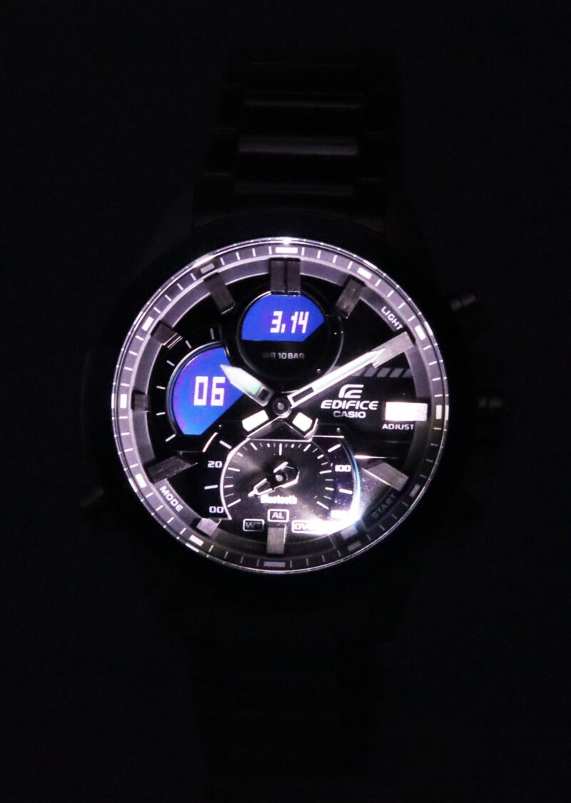 Casio Edifice Smartphone Link Analog Digital Grey Dial Quartz ECB-30DB-1A 100M Men's Watch