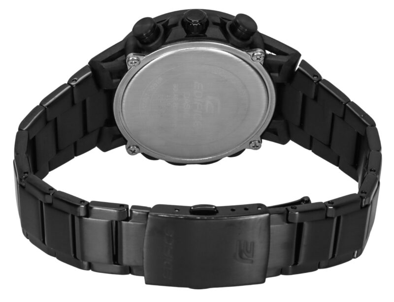 Casio Edifice Sospensione Analog Chronograph Black Ion Stainless Steel Black Dial Solar EQS-960DC-1AV 100M Men's Watch