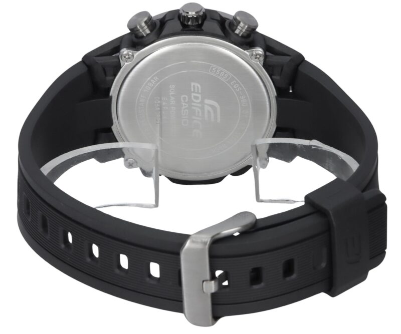 Casio Edifice Sospensione Analog Chronograph Resin Strap Grey Dial Solar EQS-960PB-1AV 100M Men's Watch