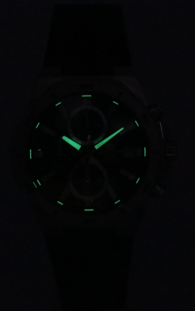 Casio Edifice Standard Chronograph Leather Strap Blue Dial Quartz EFV-640L-2A 100M Men's Watch