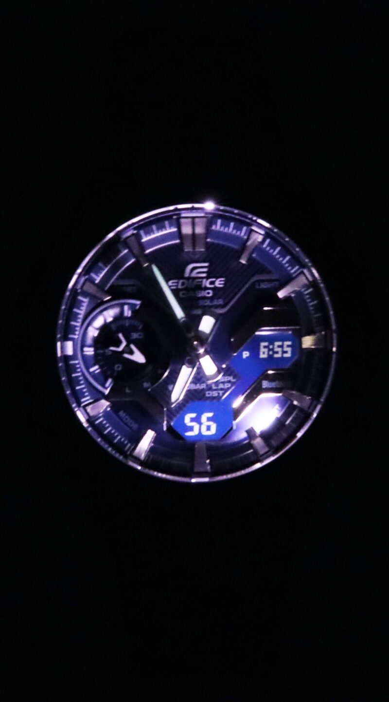 Casio Edifice Windflow Analog Digital Cool Blue Edition Smartphone Link Blue Dial Solar ECB-2200CB-2 100M Men's Watch