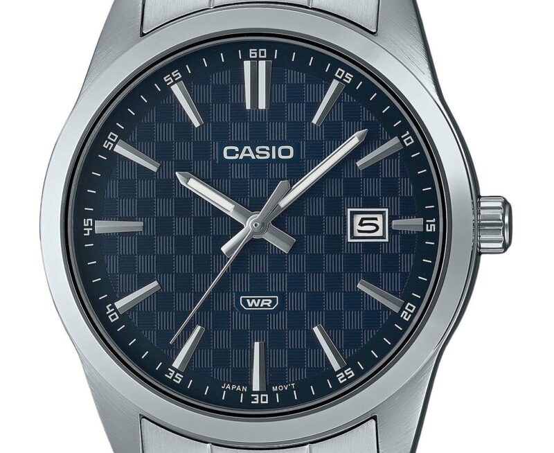 Casio Enticer Analog Stainless Steel Blue Dial Quartz MTP-VD03D-2A Men's Watch