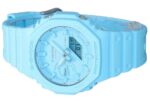 Casio G-Shock Analog Digital Bio Based Resin Strap Blue Dial Quartz GA-2100-2A2 200M Men's Watch