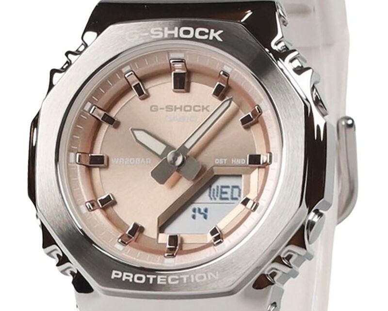 Casio G-Shock Analog Digital Bio-Based Resin Strap Gold Tone Dial Quartz GM-S2110-7A9 200M Women's Watch