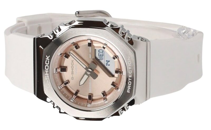 Casio G-Shock Analog Digital Bio-Based Resin Strap Gold Tone Dial Quartz GM-S2110-7A9 200M Women's Watch