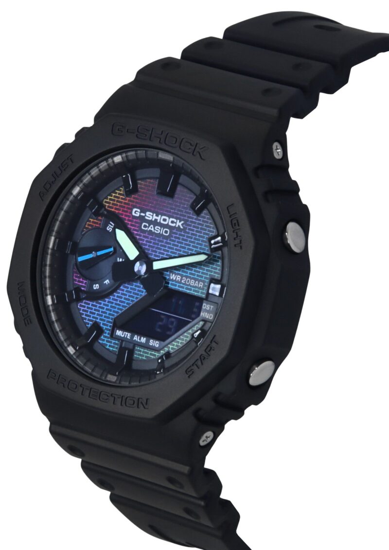 Casio G-Shock Analog Digital Bio-Based Resin Strap Multicolor Dial Quartz GA-2100RW-1A 200M Men's Watch