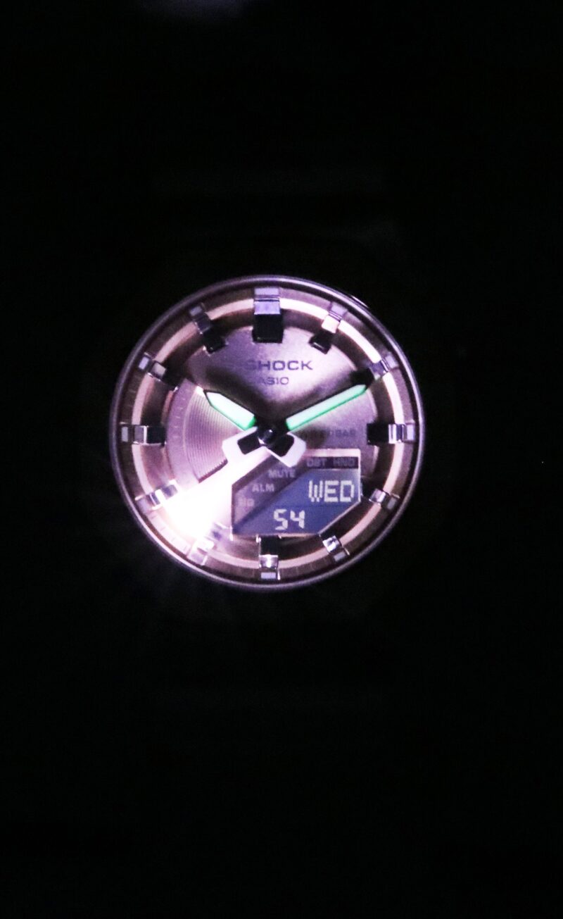 Casio G-Shock Analog Digital Bio-Based Resin Strap Rose Gold Dial Quartz GM-S2100CW-7A 200M Women's Watch