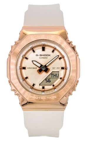 Casio G-Shock Analog Digital Bio-Based Resin Strap Rose Gold Dial Quartz GM-S2110PG-4A 200M Women's Watch