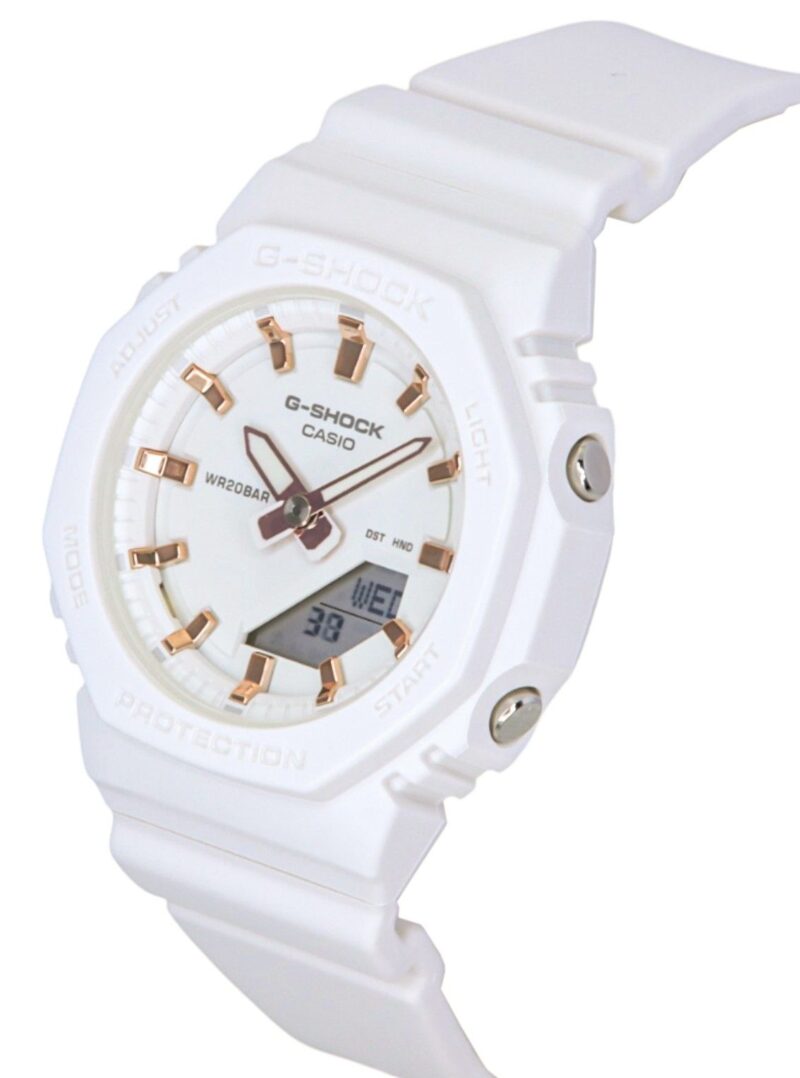 Casio G-Shock Analog Digital Bio-Based Resin Strap White Dial Quartz GMA-P2100M-7A 200M Women's Watch