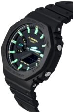 Casio G-Shock Analog Digital Resin Strap Black Dial Quartz GA-2100RC-1A 200M Men's Watch