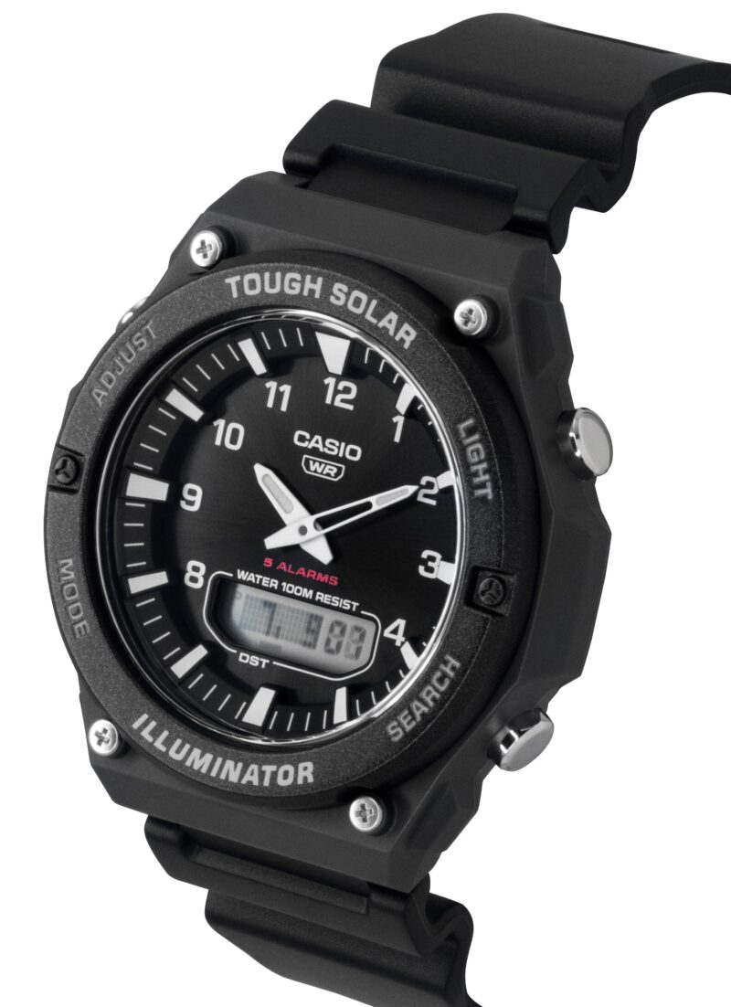 Casio G-Shock Analog Digital Resin Strap Black Dial Solar AQ-S820W-1AV 100M Men's Watch