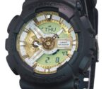 Casio G-Shock Analog Digital Resin Strap Gold Dial Quartz GA-110CD-1A9 200M Men's Watch
