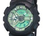 Casio G-Shock Analog Digital Resin Strap Mint Green Dial Quartz GA-110CD-1A3 200M Men's Watch
