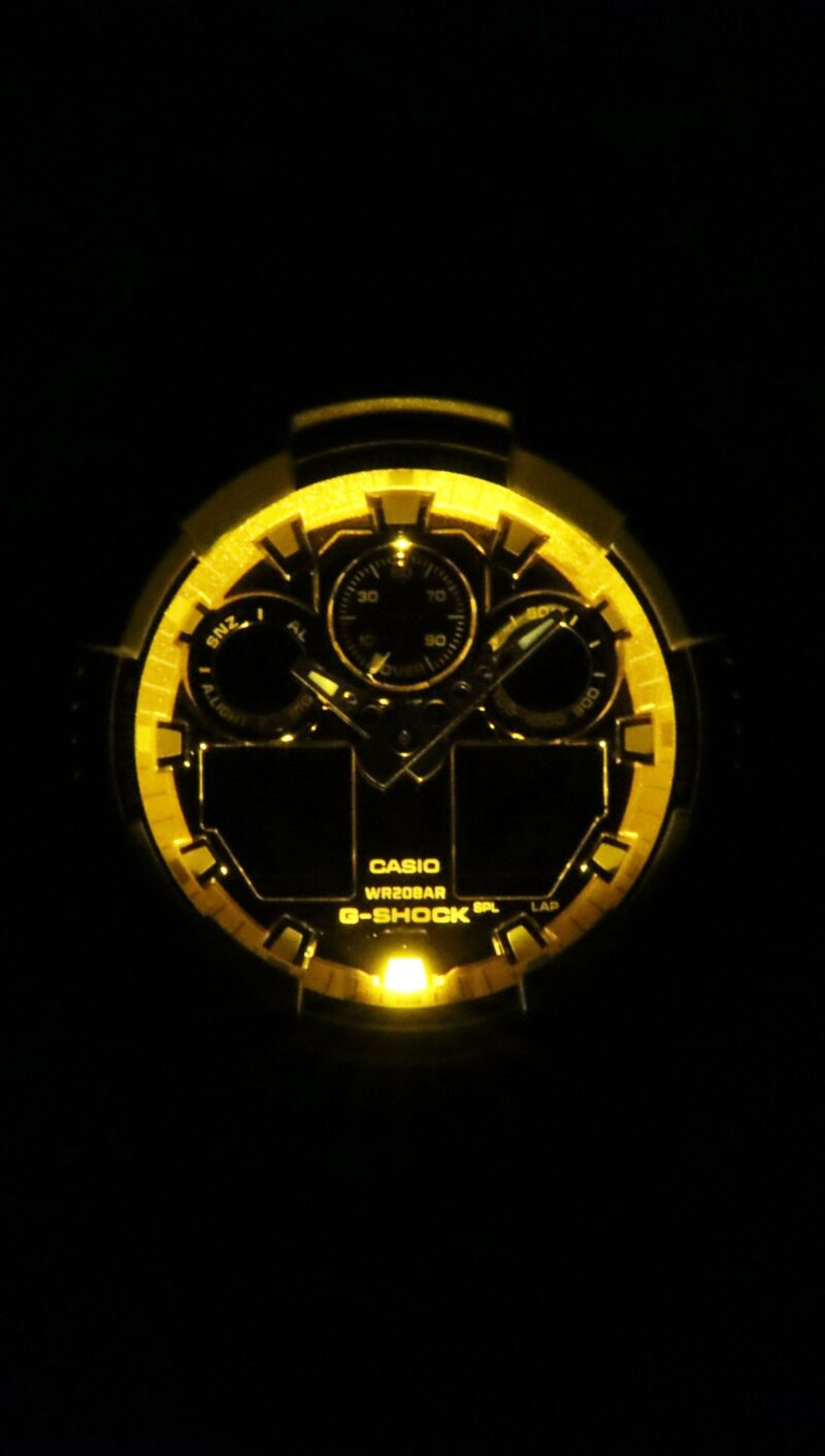 Casio G-Shock Analog Digital Resin Strap Multicolor Dial Quartz GA-100FL-8A 200M Men's Watch