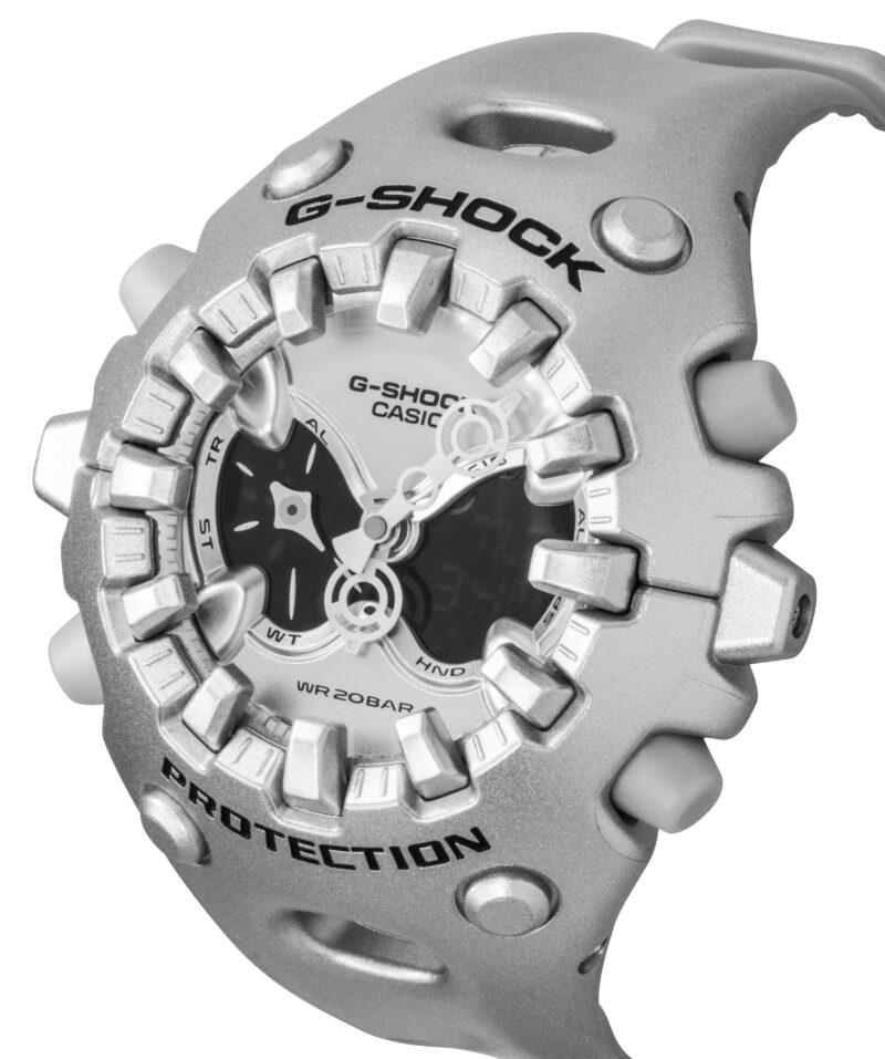 Casio G-Shock Analog Digital Resin Strap Silver Dial Quartz GA-V01A-8A 200M Unisex Watch