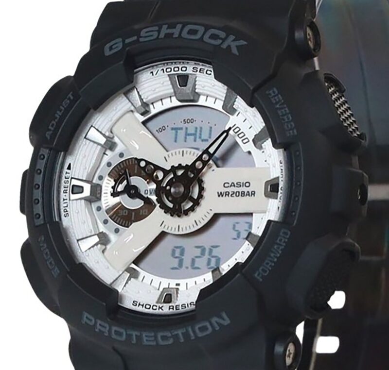 Casio G-Shock Analog Digital Resin Strap White Dial Quartz GA-110WD-1A 200M Men's Watch