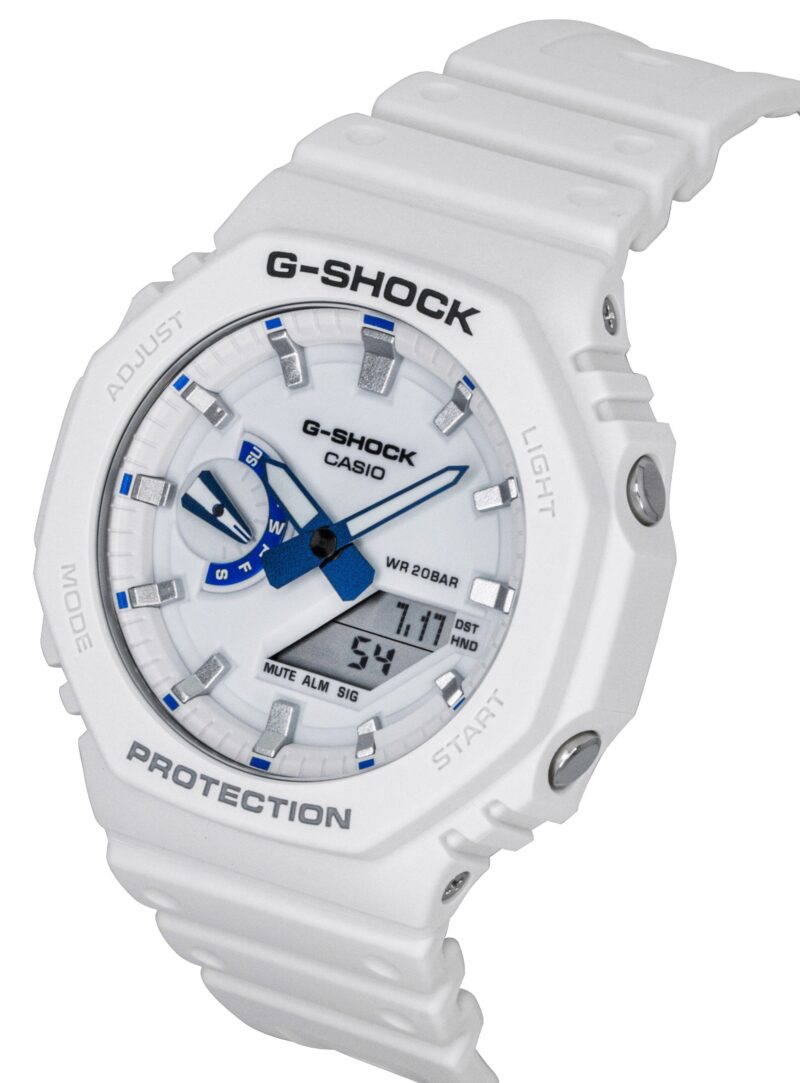 Casio G-Shock Analog Digital Resin Strap White Dial Quartz GA-2100HDS-7A 200M Men's Watch