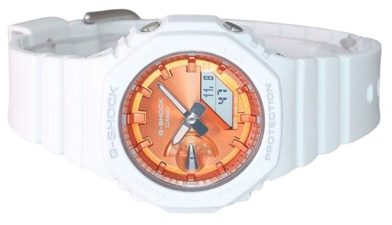 Casio G-Shock Analog Digital Seasonal Collection 2023 Orange Dial Quartz GMA-S2100WS-7A 200M Women's Watch