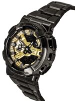 Casio G-Shock Analog Digital Stainless Steel Gold Dial Quartz GM-110BD-1A9 200M Men's Watch
