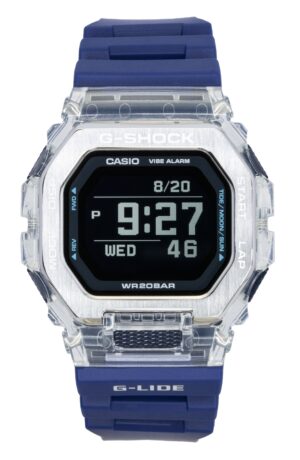 Casio G-Shock G-Lide Digital Smartphone Link Blue Resin Strap Quartz GBX-100S-2 200M Unisex Watch