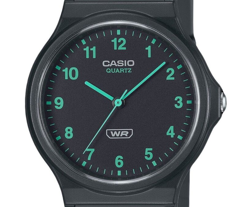 Casio POP Analog Bio Based Resin Strap Black Dial Quartz MQ-24B-8B Unisex Watch