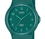 Casio POP Analog Bio Based Resin Strap Green Dial Quartz MQ-24B-3B Unisex Watch