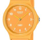 Casio POP Analog Bio Based Resin Strap Orange Dial Quartz MQ-24B-9B Unisex Watch