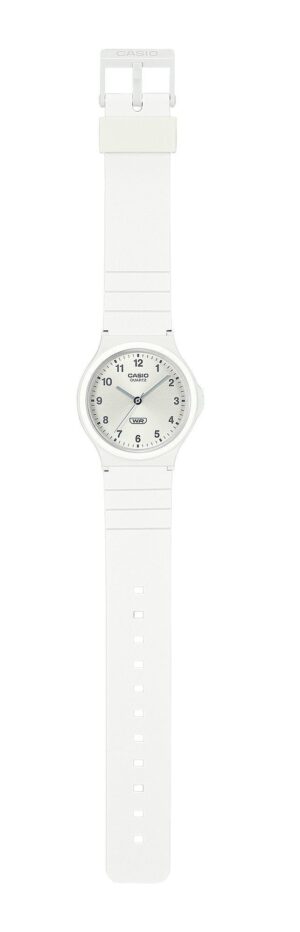 Casio POP Analog Bio Based Resin Strap Silver Dial Quartz MQ-24B-7B Unisex Watch