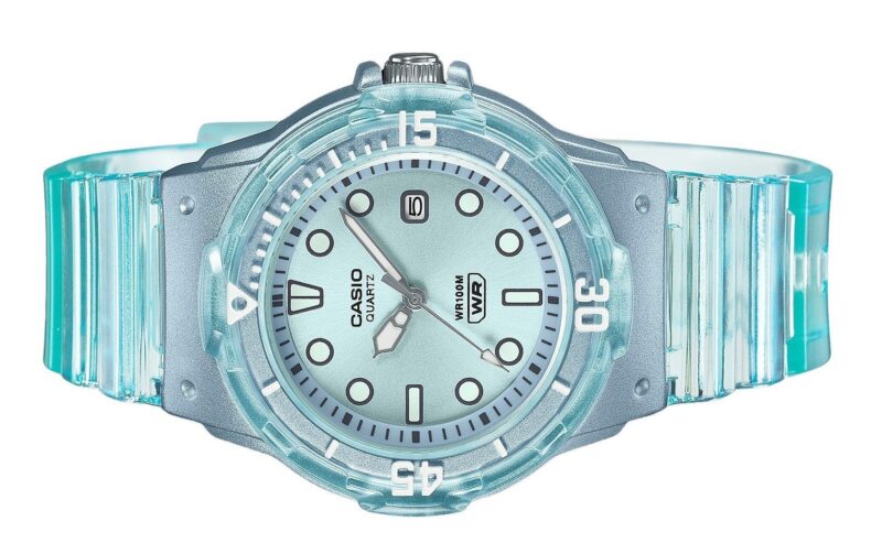 Casio POP Analog Resin Strap Blue Dial Translucent Quartz LRW-200HS-2EV 100M Women's Watch