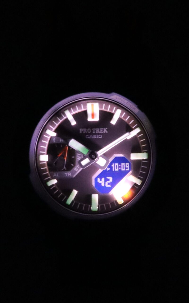 Casio Pro Trek Hiker Line Analog Digital Mobile Link Cloth Strap Grey Dial Tough Solar PRJ-B001B-2 100M Men's Watch