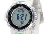 Casio ProTrek Climber Line Digital White Bio Based Resin Strap Tough Solar PRW-35-7 100M Men's Watch