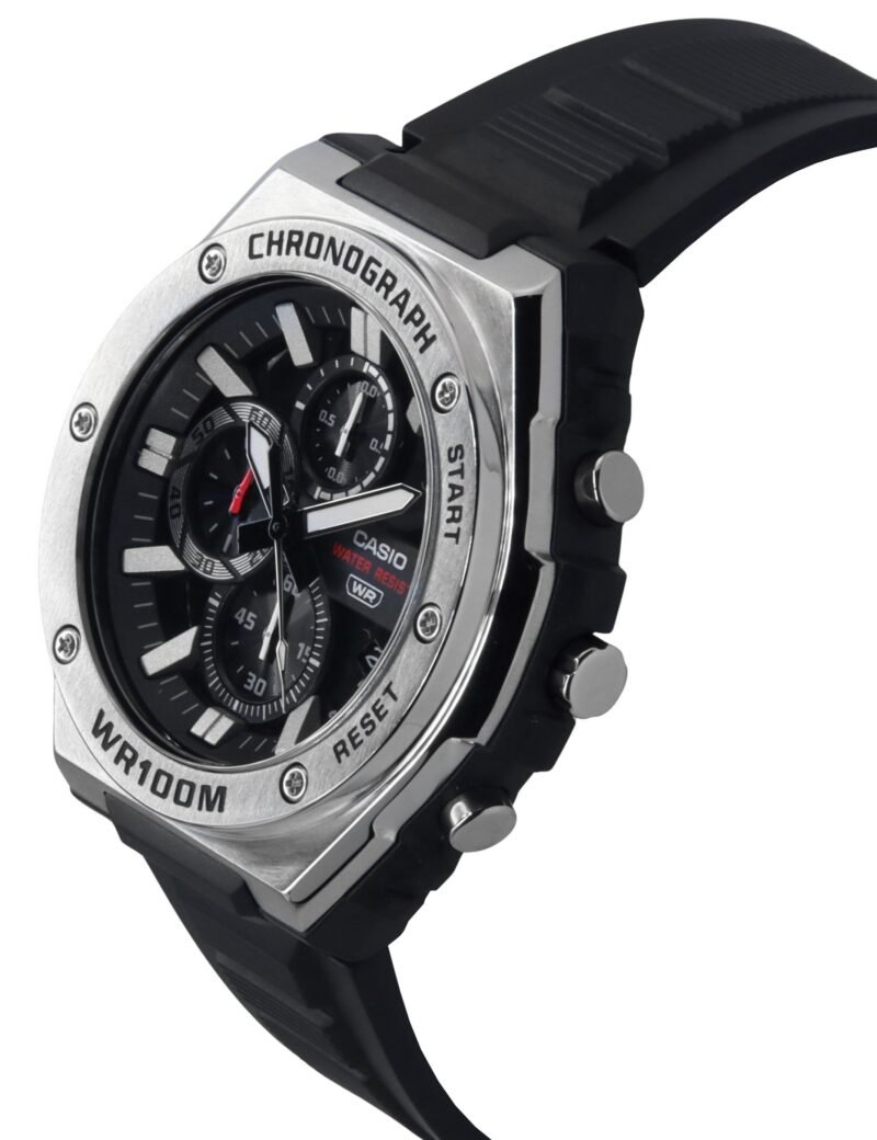 Casio Standard Analog Chronograph Resin Strap Black Dial Quartz MWA-300H-1AV 100M Men's Watch