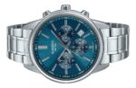 Casio Standard Analog Chronograph Stainless Steel Blue Dial Quartz MTP-E515D-2A1V Men's Watch