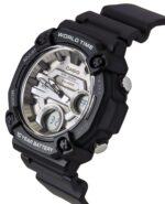 Casio Standard Analog Digital Resin Strap Silver Dial Quartz AEQ-120W-7AV 100M Men's Watch