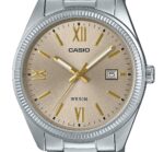 Casio Standard Analog Ion Plated Stainless Steel Beige Dial Quartz MTP-1302DD-9AV Men's Watch