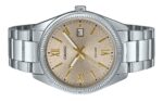 Casio Standard Analog Ion Plated Stainless Steel Beige Dial Quartz MTP-1302DD-9AV Men's Watch