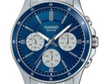 Casio Standard Analog Ion Plated Stainless Steel Blue Dial Quartz MTP-1374D-2A3V Men's Watch