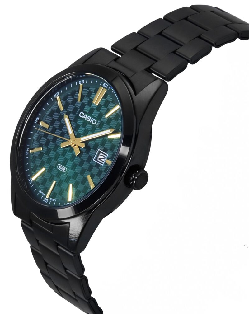 Casio Standard Analog Ion Plated Stainless Steel Green Dial Quartz MTP-VD03B-3A Men's Watch
