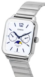 Casio Standard Analog Moon Phase Silver Dial Quartz MTP-M305D-7A Men's Watch