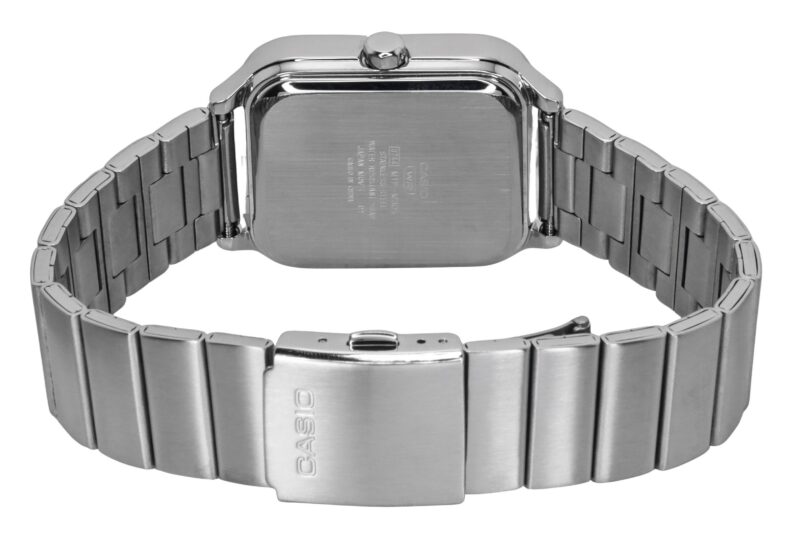 Casio Standard Analog Moon Phase Stainless Steel Black Dial Quartz MTP-M305D-1A2V Men's Watch