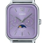 Casio Standard Analog Moon Phase Stainless Steel Purple Dial Quartz MTP-M305D-6AV Men's Watch