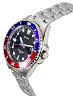 Casio Standard Analog Pepsi Bezel Stainless Steel Black Dial Quartz MDV-10D-1A3 Men's Watch