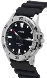 Casio Standard Analog Resin Strap Black Dial Quartz MTP-VD01-1E MTPVD01-1E Men's Watch