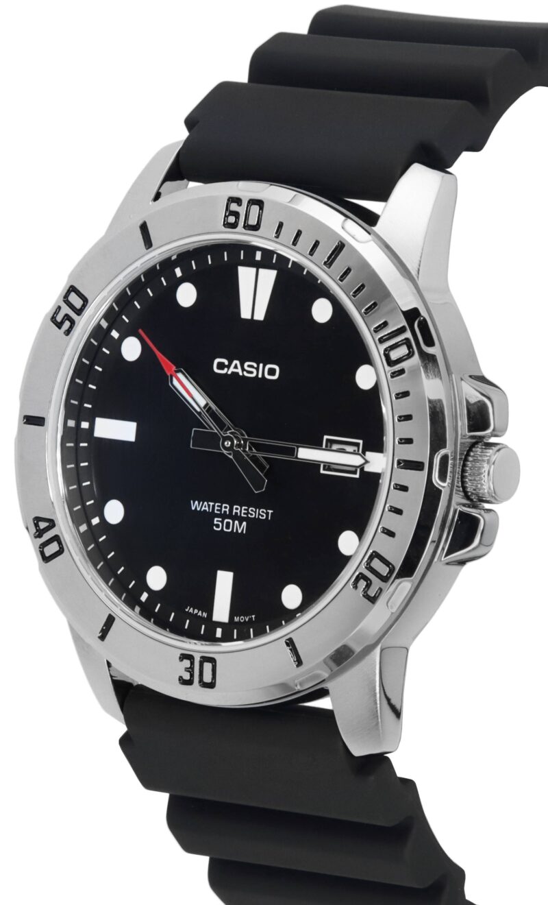 Casio Standard Analog Resin Strap Black Dial Quartz MTP-VD01-1E MTPVD01-1E Men's Watch