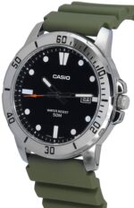 Casio Standard Analog Resin Strap Black Dial Quartz MTP-VD01-3E MTPVD01-3E Men's Watch